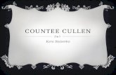 COUNTEE CULLEN Kara Stezenko. ABOUT COUNTEE  Born in New York in 1903 and was raised Methodist  Entered NYU in 1922 and was soon after, getting published.