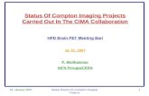 16. January 2007Status Report On Compton Imaging Projects 1 Status Of Compton Imaging Projects Carried Out In The CIMA Collaboration HPD Brain PET Meeting.
