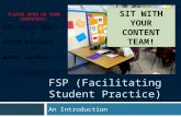 FSP (Facilitating Student Practice) An Introduction PLEASE OPEN ON YOUR COMPUTERS: ATL.CM.FD.2012 -- > #CMIM Handouts -- > Week2.Handouts -- > CS Handouts.