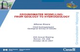 Earth Sciences Sector Groundwater Mapping 1 GROUNDWATER MODELLING: FROM GEOLOGY TO HYDROGEOLOGY Alfonso Rivera Chief Hydrogeologist Geological Survey of.