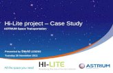 Presented by David LESENS Tuesday 29 November 2011 Hi-Lite project – Case Study ASTRIUM Space Transportation.
