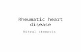 Rheumatic heart disease Mitral stenosis. Valvular heart disease Rheumatic Age related congenital.