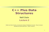 1 C++ Plus Data Structures Nell Dale Lecture 2 Slides by Sylvia Sorkin, Community College of Baltimore County - Essex Campus Modified by Reneta Barneva.