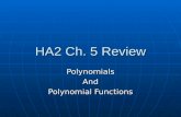 HA2 Ch. 5 Review PolynomialsAnd Polynomial Functions.