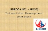 LIDECO ( NTL – HOSE) Tu Liem Urban Development Joint Stock.