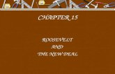 CHAPTER 15 ROOSEVELT AND THE NEW DEAL. Franklin Delano Roosevelt Polio Good speaker Calm Persuasive Elected Nov. 1932 The New Deal Inaugurated Mar.