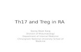 Th17 and Treg in RA Seong Wook Kang Division of Rheumatology Department of Internal Medicine Chnungnam National University School of Medicine.