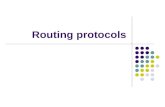 Routing protocols. Static Routing Routes to destinations are set up manually Route may be up or down but static routes will remain in the routing tables.
