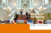 Study in Germany. 2 Hanni Geist DAAD North America Information Center San Francisco daadsf@daad.org Stand October 2013.