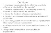 Do Now 1. In asexual reproduction, is the offspring genetically different or identical from the parents? 2. In sexual reproduction, is the offspring genetically.