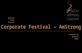 Corporate Festival – AmStrong Sponsor Name Present Powered By Sponsor Name.