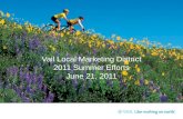 Vail Local Marketing District 2011 Summer Efforts June 21, 2011.