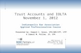 Strength in numbers. Trust Accounts and IOLTA November 1, 2012 Indianapolis Bar Association Applied Professionalism Course Presented by: Howard I. Gross,
