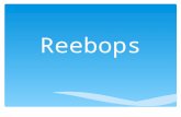 Reebops.  Today you are going to take an active part in the conception and birth of a Reebop. A Reebop is a small organism that lives in Junior High.