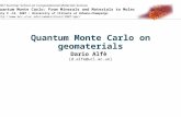 Quantum Monte Carlo on geomaterials Dario Alfè [d.alfe@ucl.ac.uk] 2007 Summer School on Computational Materials Science Quantum Monte Carlo: From Minerals.