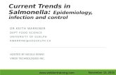 Current Trends in Salmonella : Epidemiology, infection and control DR KEITH WARRINER DEPT FOOD SCIENCE UNIVERSITY OF GUELPH KWARRINE@UOGUELPH.CA HOSTED.