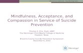 Advancing treatment. Transforming lives. Mindfulness, Acceptance, and Compassion in Service of Suicide Prevention Thomas E. Ellis, PsyD, ABPP The Menninger.