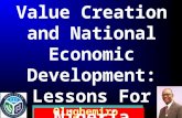 Olugbemiro Jegede Value Creation and National Economic Development: Lessons For Nigeria.