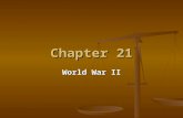 Chapter 21 World War II. SECTION 1 Threats to World Peace After WWI, the role of the League of Nations as an international peacekeeper was challenged.