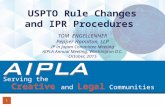 TOM ENGELLENNER Pepper Hamilton, LLP IP in Japan Committee Meeting AIPLA Annual Meeting, Washington D.C. October, 2015 USPTO Rule Changes and IPR Procedures.