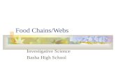 Food Chains/Webs Investigative Science Basha High School.