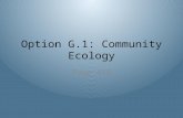 Option G.1: Community Ecology Page 418. Vocab Recap Community is a group of interacting populations living together and interacting with each other in.