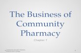 The Business of Community Pharmacy Chapter 7 Created by Jennifer Majeske, Mineral Area College.
