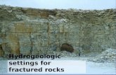 Hydrogeologic settings for fractured rocks. Sheeting joints in granite Yosemite,CA Unloading fractures in granite Scottsdale, AZ Fractured granite Florissant,