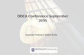 Associate Professor Robert Burke DDCA Conference September 2015.
