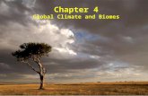 Chapter 4 Global Climate and Biomes. Earth Regions near the equator (0 o ) receive light at 90 o High latitudes receive light at low angles 1.Sun rays.