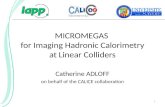1 MICROMEGAS for Imaging Hadronic Calorimetry at Linear Colliders Catherine ADLOFF on behalf of the CALICE collaboration.