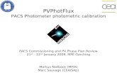 PVPhotFlux PACS Photometer photometric calibration MPIA PACS Commissioning and PV Phase Plan Review 21 st – 22 nd January 2009, MPE Garching Markus Nielbock.