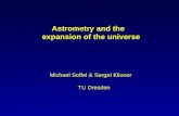 Astrometry and the expansion of the universe Michael Soffel & Sergei Klioner TU Dresden.