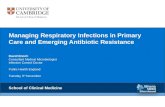 Managing Respiratory Infections in Primary Care and Emerging Antibiotic Resistance David Enoch Consultant Medical Microbiologist Infection Control Doctor.
