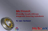 McTronX: Proudly South African magnetic bearing solutions G van Schoor.