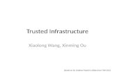 Trusted Infrastructure Xiaolong Wang, Xinming Ou Based on Dr. Andrew Martin’s slides from TIW 2013.