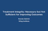 Treatment Integrity: Necessary but Not Sufficient for Improving Outcomes Ronnie Detrich Wing Institute.