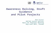 Awareness Raising, Draft Guidance and Pilot Projects Rob Visser UNITAR Senior Advisor Nano LAC Regional Meeting May/June 2011, Panama.