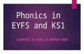 Phonics in EYFS and KS1 LEARNING TO READ AT WARREN ROAD.