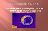  Bloodborne Pathogens 29 CFR 1910.1030 OSHA Bloodborne Pathogens Training