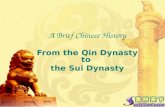 A Brief Chinese History From the Qin Dynasty to the Sui Dynasty.