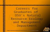 Careers for Graduates of OSU’s Natural Resource Ecology and Management Department.