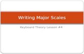 Keyboard Theory Lesson #4 Writing Major Scales. What is a major scale? There are many types of scales. .