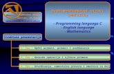 Struktura prezentacije DVODIMENZIONALNI NIZOVI (MATRICE) - Programming language C - English language - Mathematics 1. Čas - Opšti pojmovi, primeri i uvežbavanja.