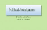 By author Ariane Page, Nicole de Bavelaere Political Anticipation Political Anticipation.