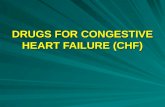 DRUGS FOR СONGESTIVE HEART FAILURE (CHF). 2 MAIN TYPES of CHF SYSTOLIC CHF – insufficiency of output ( decrease of systolic contraction ) DIASTOLIC.