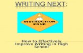 How to Effectively Improve Writing in High School.