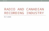RADIO AND CANADIAN RECORDING INDUSTRY MIT2000 12/16/2015 1.