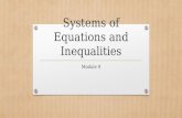 Systems of Equations and Inequalities Module 9. Solving Linear Equations by Graphing Lesson 9.1 – Page 277.