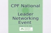 CPF National Leader Networking Event October 16-18, 2015.